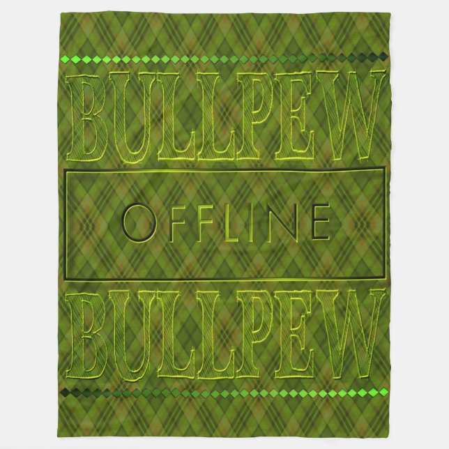 Couverture en laine polaire vert citron Bullpew (Devant)