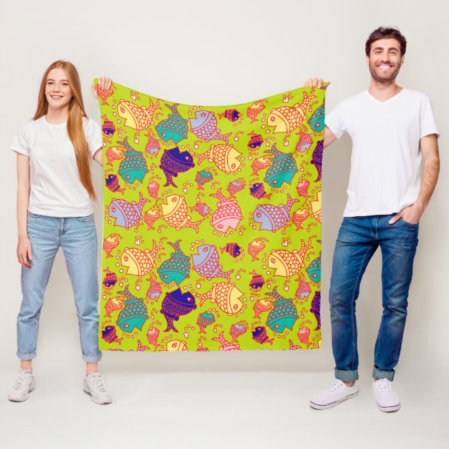 Couverture en polaire (En situation)