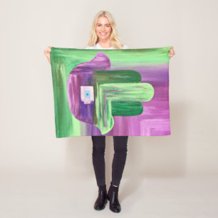 Couverture en polaire Abstraite Hamsa