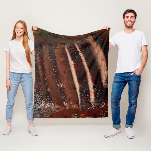 Couverture en polaire au brisket fumé (En situation)