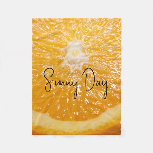 Couverture en polaire avec orange coupé (Devant)
