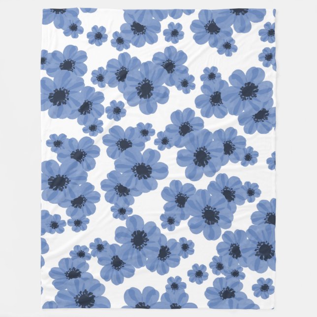 Couverture en polaire bleu 60x80 (Devant)
