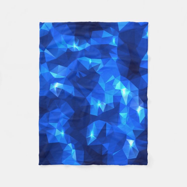 Couverture en polaire bleu à triangles bas polis (Devant)