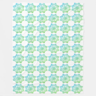 Couverture en polaire bleu vert