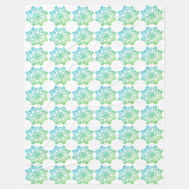 Couverture en polaire bleu vert (Devant)