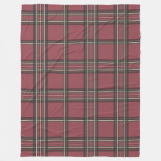 Couverture en polaire classique rouge plaid
