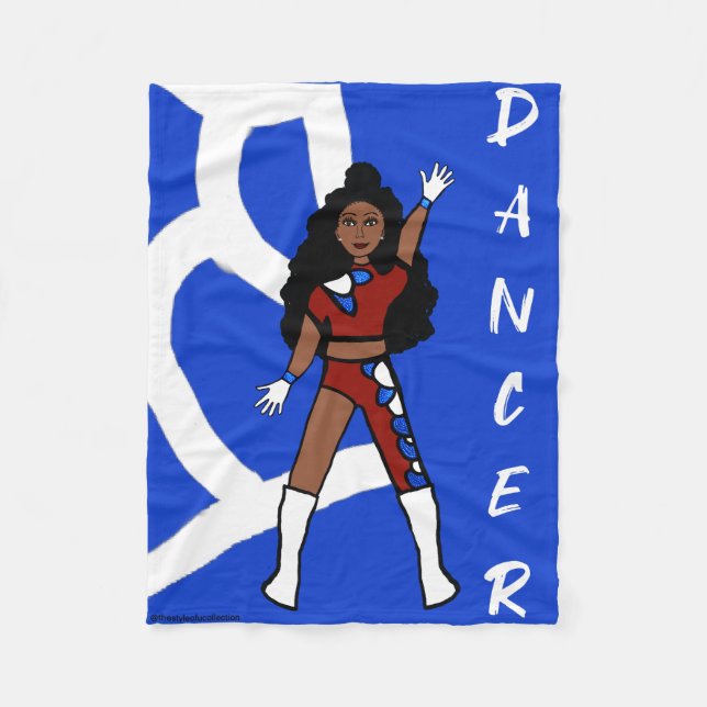Couverture en polaire Dancer Berry & Blue (Devant)