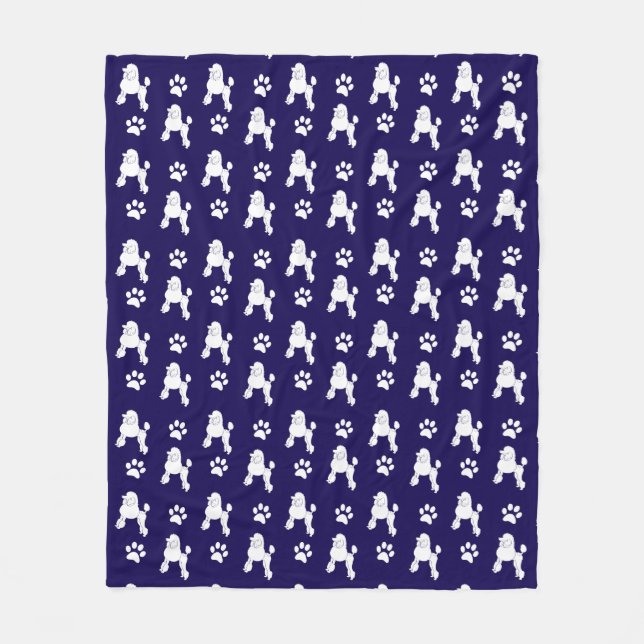 Couverture en polaire de caniche mignon (Devant)