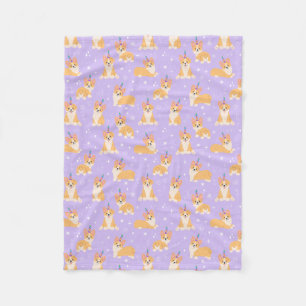Couverture en polaire de Corgi Pups