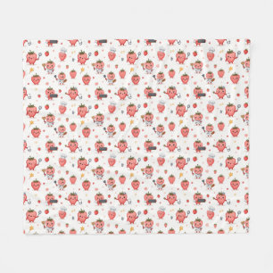 Couverture en polaire de fraise Dream