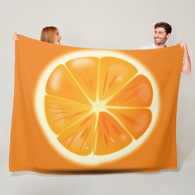 Couverture en polaire de fruits (En situation)