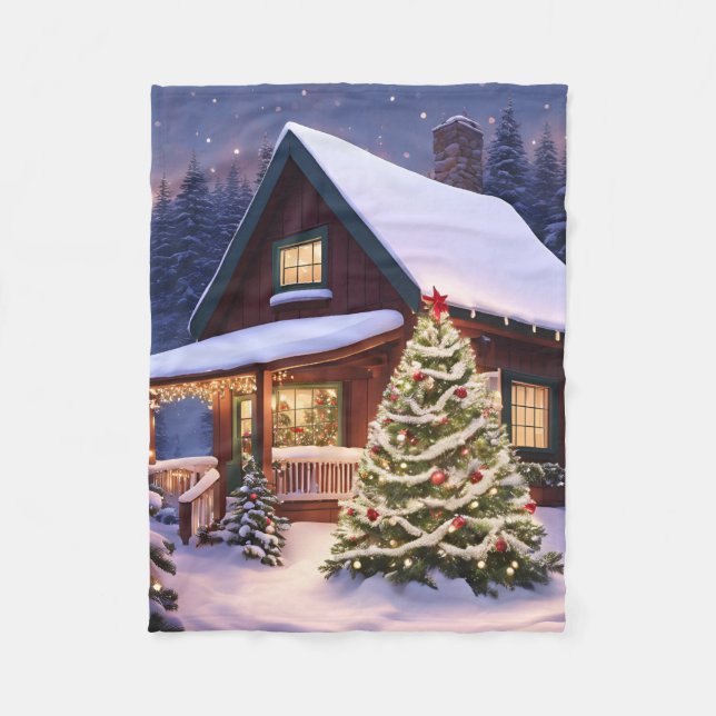 Couverture en polaire de Noël (Devant)