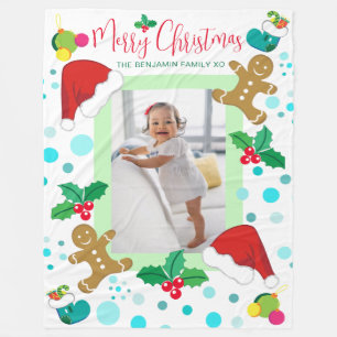 Couverture en polaire de Noël