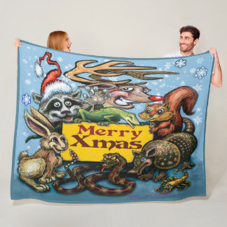 Couverture en polaire de Noël