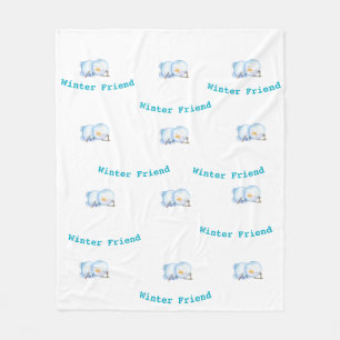 Couverture en polaire de pingouin confortable