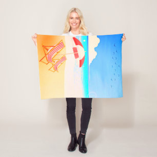 Couverture en polaire de plage, 30 po x 40 po