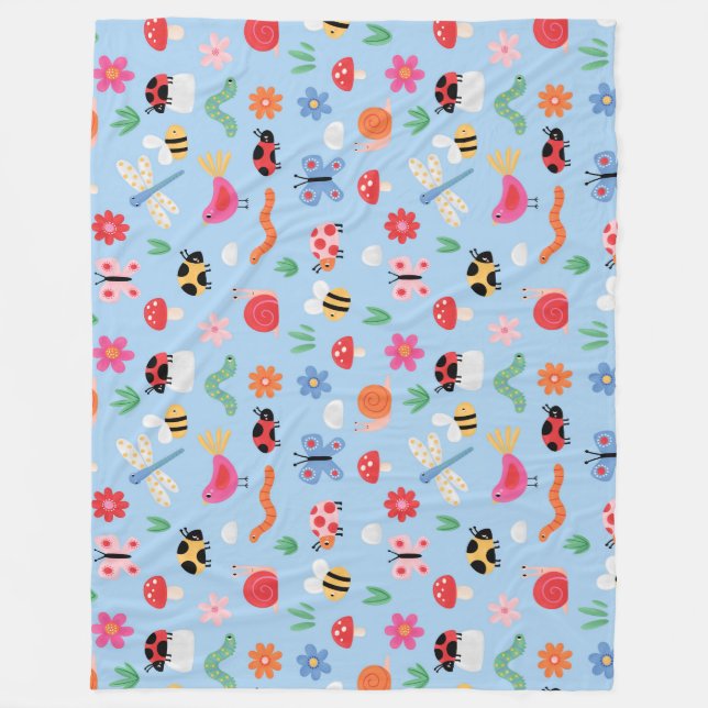 Couverture en polaire douce pour enfants avec des  (Devant)
