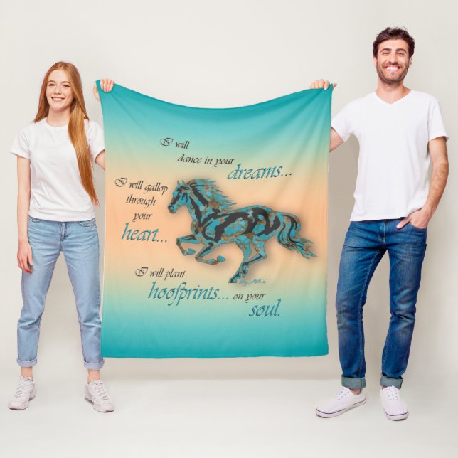 Couverture en polaire du cheval d'inspiration (En situation)
