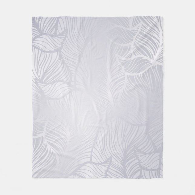 Couverture en polaire en argent vintage Damask (Devant)