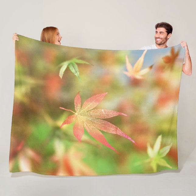 Couverture en polaire en fût automne (En situation)