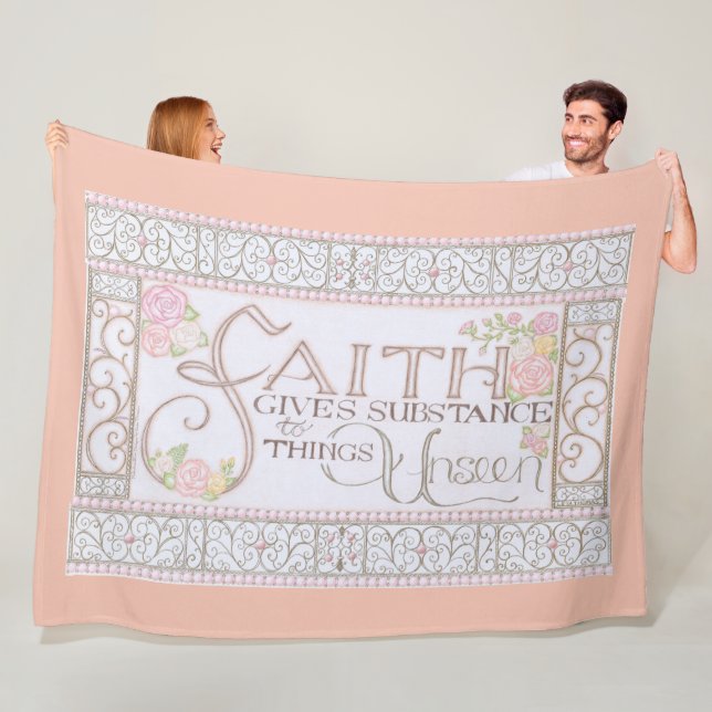 Couverture en polaire FAITH Gives Substance (Pêche (En situation)