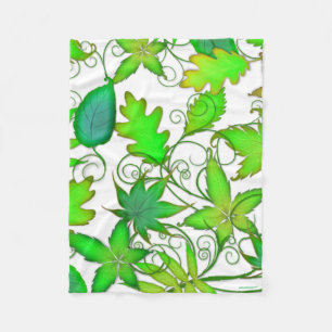 Couverture en polaire Feuille de printemps