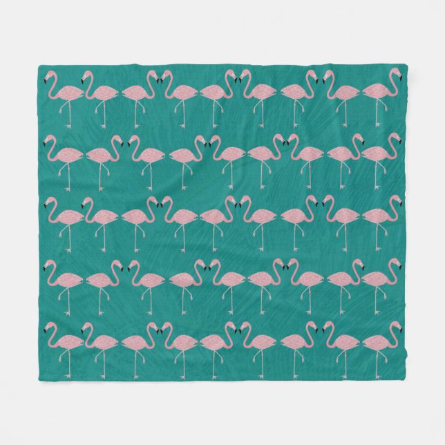 Couverture en polaire Flamant rose (Devant (Horizontal))