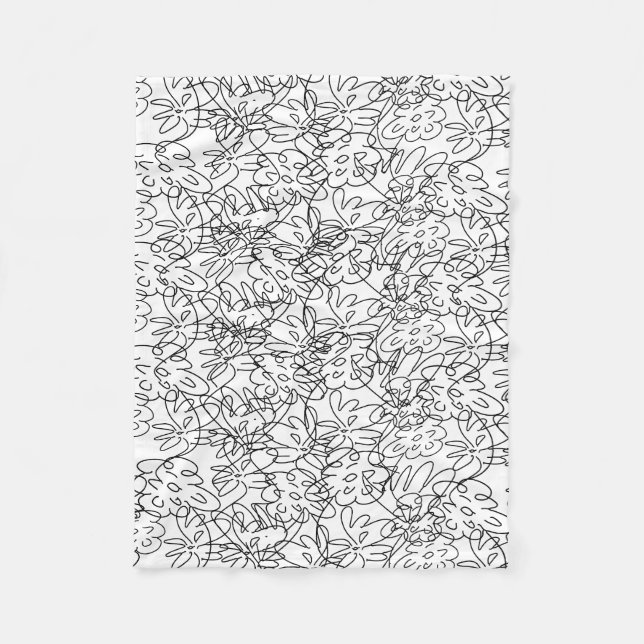 Couverture en polaire Fleurs dansantes (Devant)