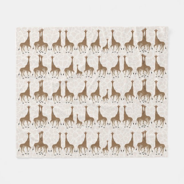 Couverture en polaire giraffe (Devant (Horizontal))