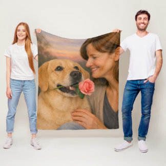 Couverture en polaire Golden Retriever – Art pour 