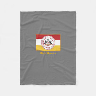 Couverture en polaire gris PERSONNALISÉE avec dos