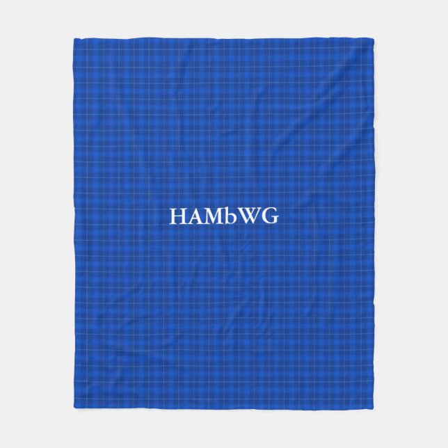 Couverture en polaire HAMbWG - Plaid bleu (Devant)