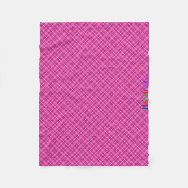 Couverture en polaire HAMbWG - Plaid rose (Devant)