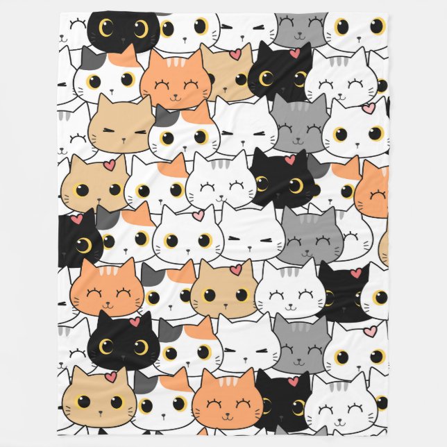 Couverture en polaire Kitty Wall 60x80 (Devant)