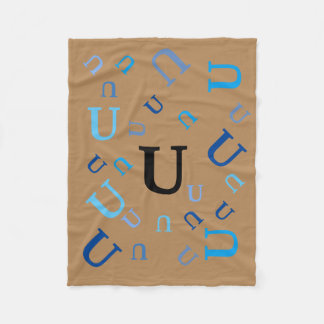 Couverture en polaire - Lettres mélangées