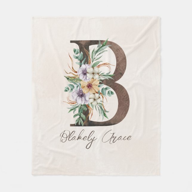 Couverture en polaire monographique personnalisée, (Devant)