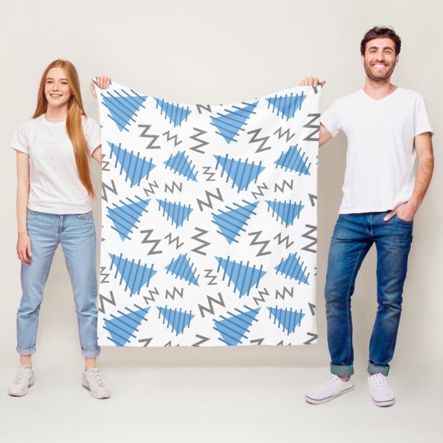 Couverture en polaire Motif Abstraite de Memphis (En situation)