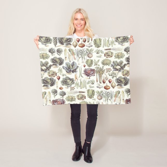 Couverture en polaire Motif Adolphe Millot végétal (En situation)