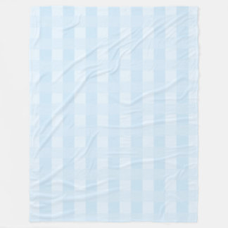 Couverture en polaire Motif bleu clair En vichy