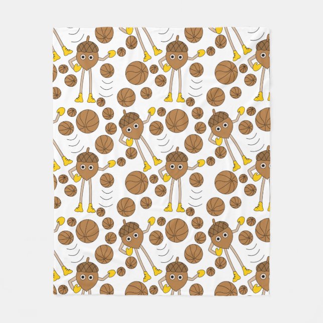 Couverture en polaire Motif de basket-ball (Devant)