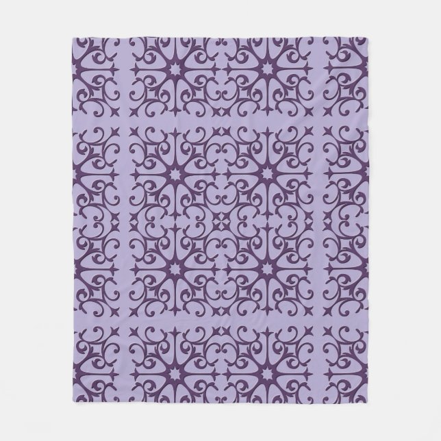 Couverture en polaire Motif pourpre carrelée (Devant)