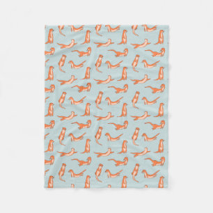 Couverture en polaire Otter Pups