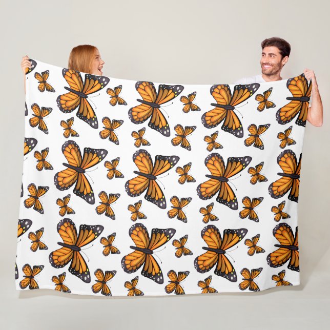 Couverture en polaire Papillon Dream 60x80 (En situation)