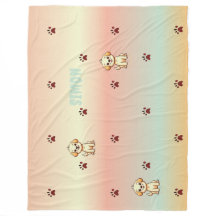 Couverture en polaire personnalisable à thème chio