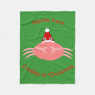 Couverture en polaire personnalisée de crabe de No
