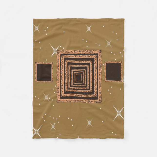 couverture en polaire personnalisée étoile brune (Devant)