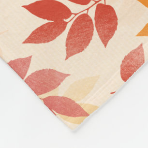 Couverture en polaire personnalisée Feuilles d'aut