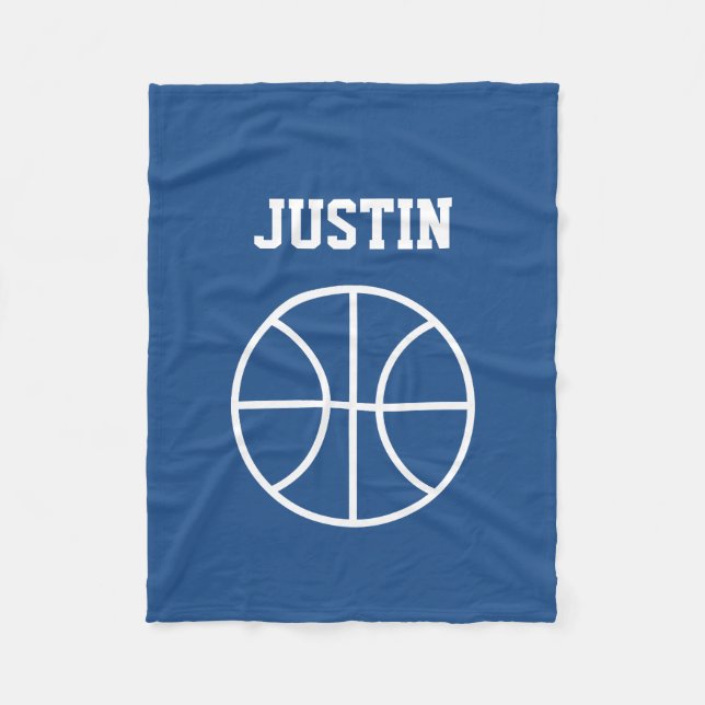 Couverture en polaire personnalisée petit basket (Devant)