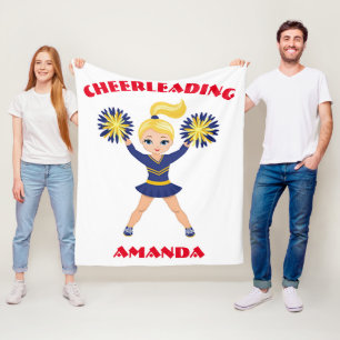 Couverture en polaire personnalisée pom-pom girl