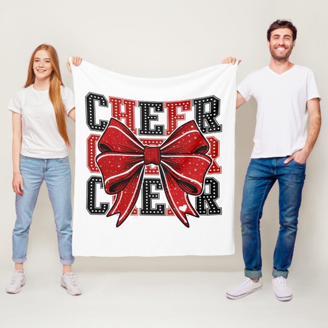 Couverture en polaire pom-pom girl (En situation)